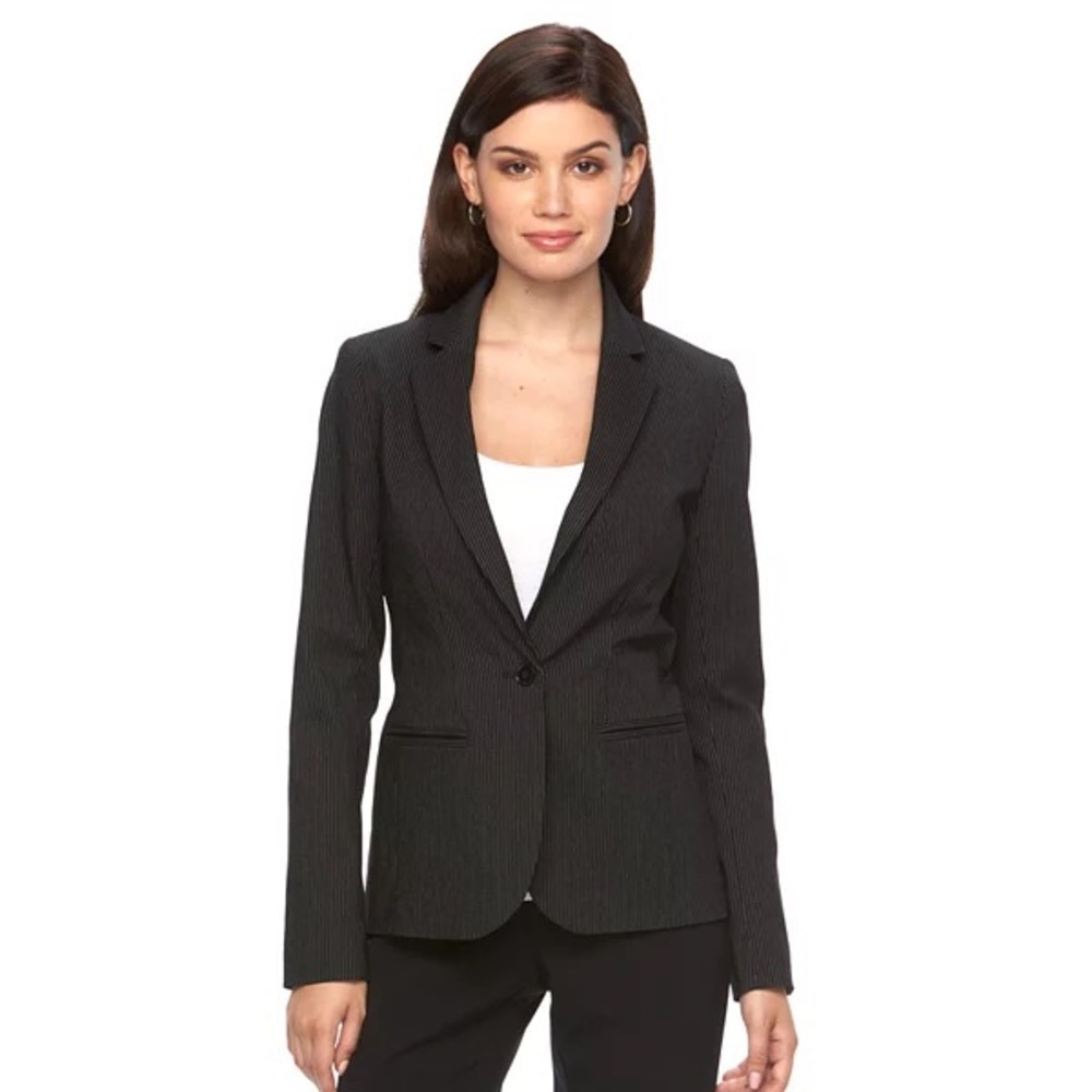 Black blazer suit jacket work